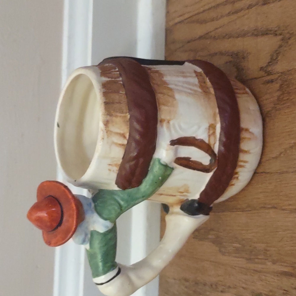 3 Vintage Occupied Japan Cowboy Barrel Mugs - Picture 9 of 16